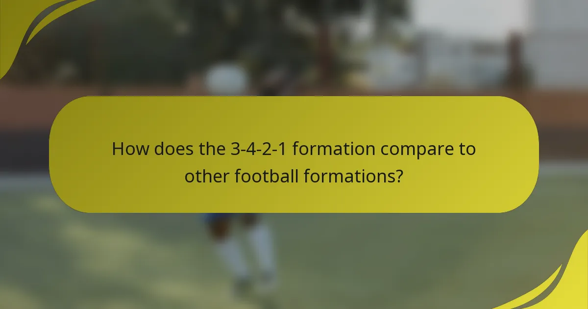 How does the 3-4-2-1 formation compare to other football formations?
