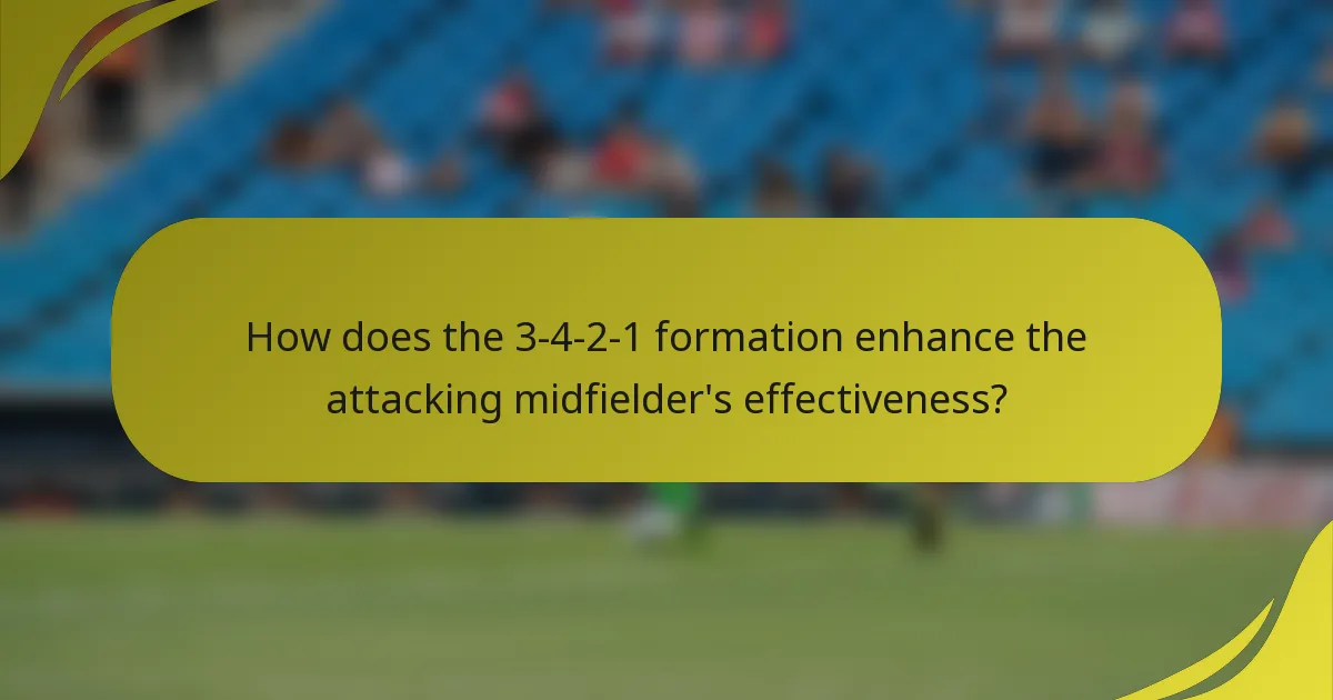 How does the 3-4-2-1 formation enhance the attacking midfielder's effectiveness?