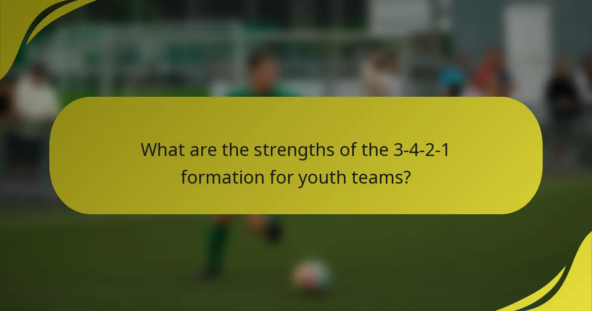 What are the strengths of the 3-4-2-1 formation for youth teams?