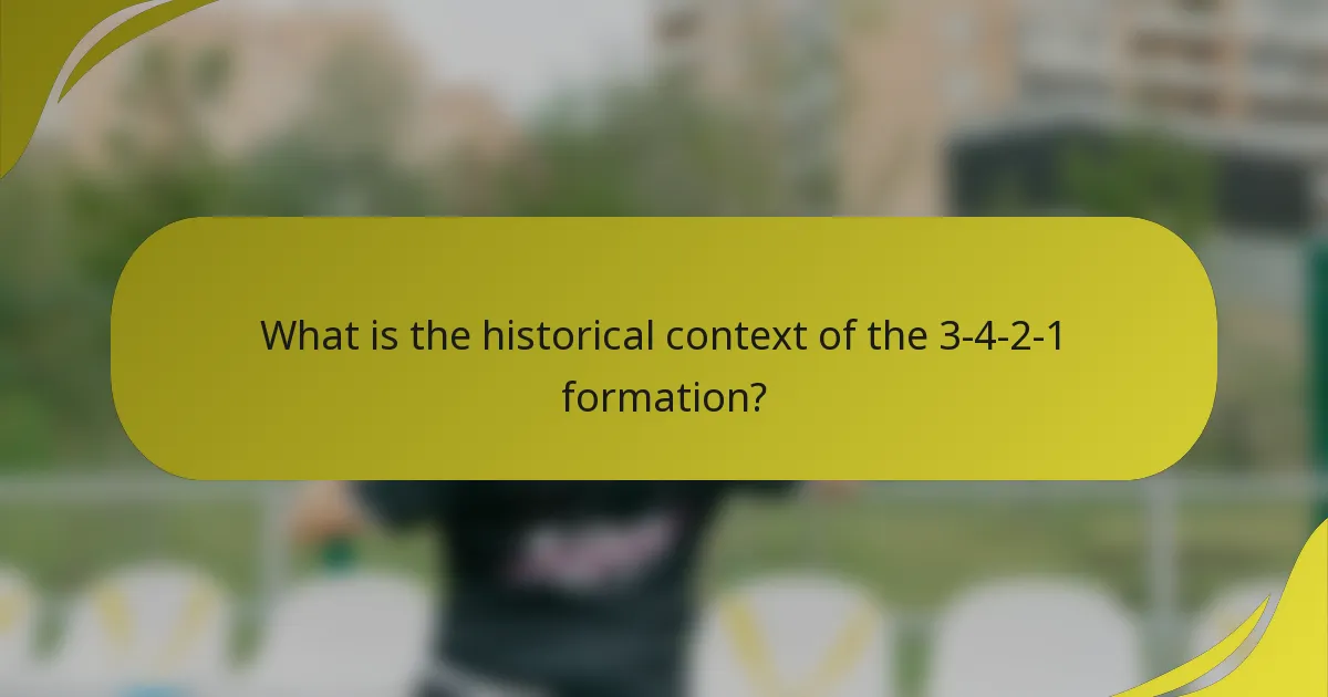 What is the historical context of the 3-4-2-1 formation?